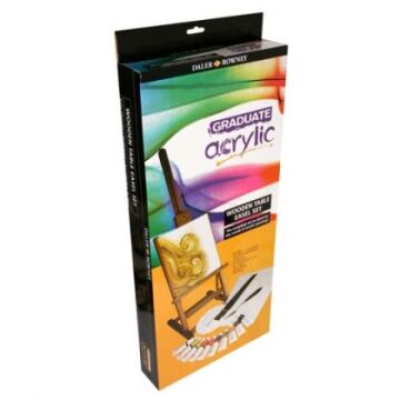 Daler Rowney Graduate Akrilik Wooden Table Easel Set (Şovaleli Set)