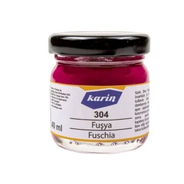 Karin Ezilmiş Geleneksel Ebru Boyası 40 ml 304 Fuşya