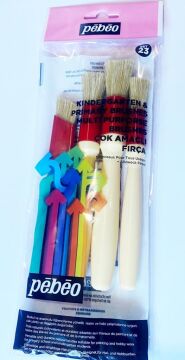 Pebeo fırça seti -Anaokulu Fırça Seti 23