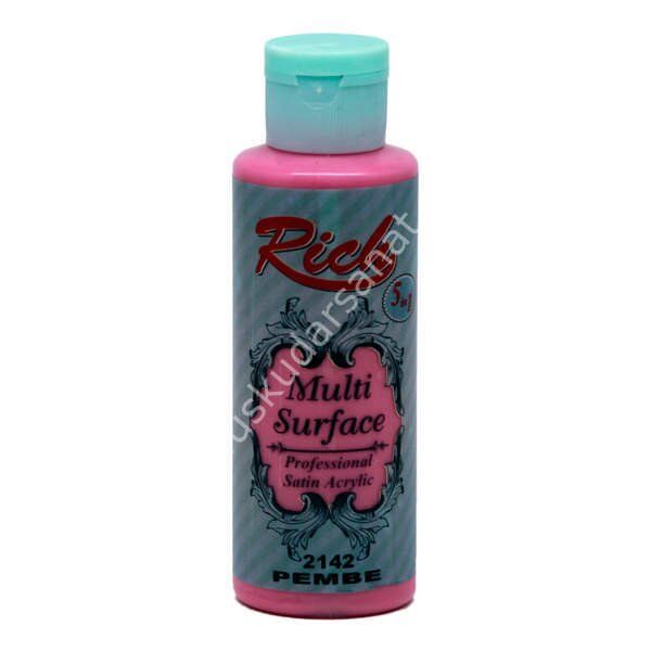 Rich Multi Surface Her Yüzey İçin Akrilik Boya 130 cc. 2142 PEMBE