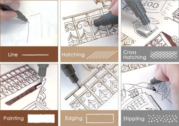Artline Teknik Çizim Kalemi Set 24lü kahve-Gri-Sepia tonlar
