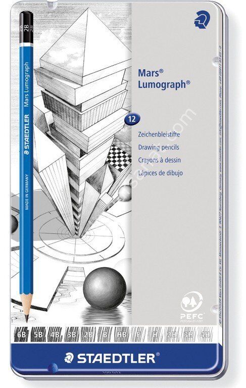 Staedtler Mars Lumograph  Karakalem 12'li Set