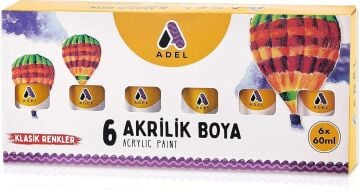 Adel Akrilik Boya Seti 60 ml 6'lı Temel Renkler 2188000053