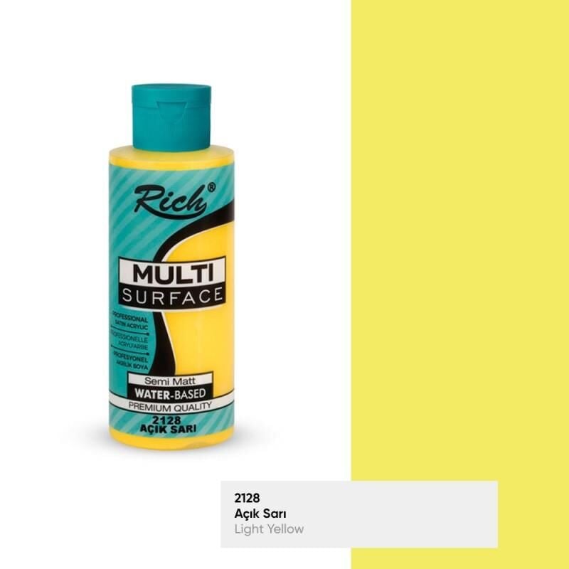 Rich Multi Surface Her Yüzey İçin Akrilik Boya 120 cc. 2128 AÇIK SARI