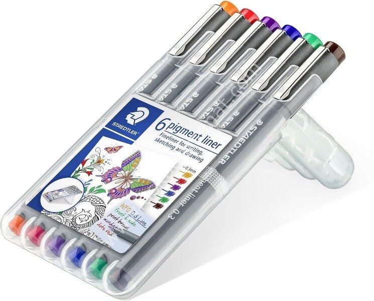 Staedtler Pigment Liner 0,3mm Renkli 6'lı Set