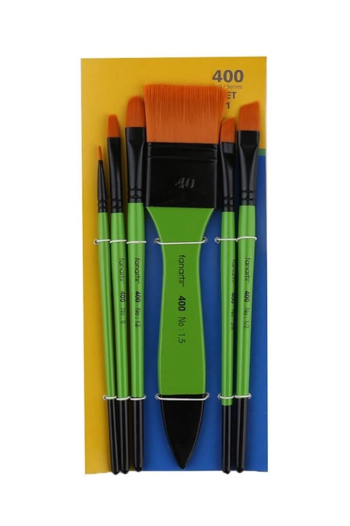 Fanart 6'lı Karışık Uçlu Fırça Seti