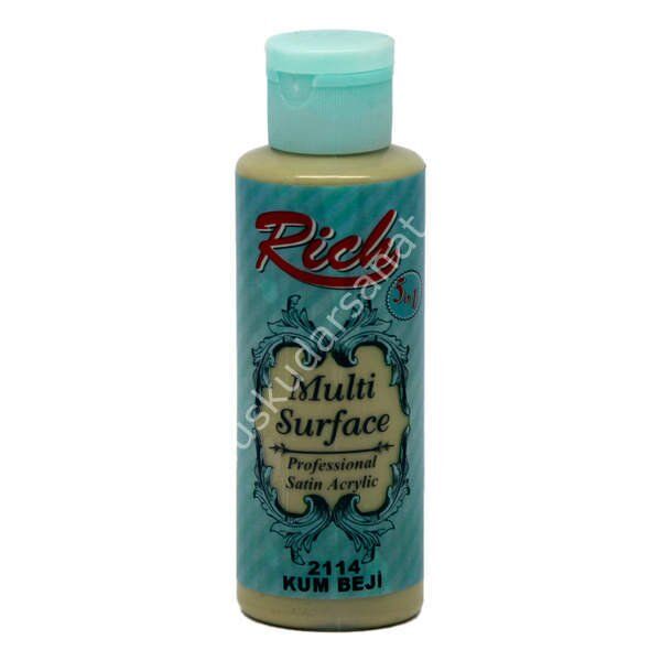Rich Multi Surface Her Yüzey İçin Akrilik Boya 130 cc. 2114 KUM BEJİ