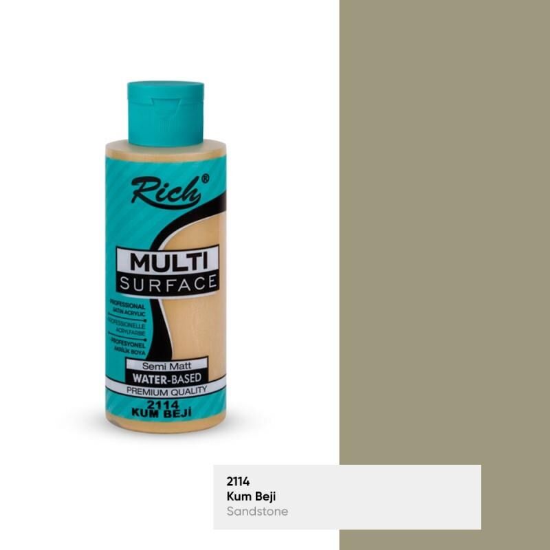 Rich Multi Surface Her Yüzey İçin Akrilik Boya 120 cc. 2114 KUM BEJİ
