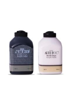Akrilik Boya 500ml Beyaz 500ml Siyah