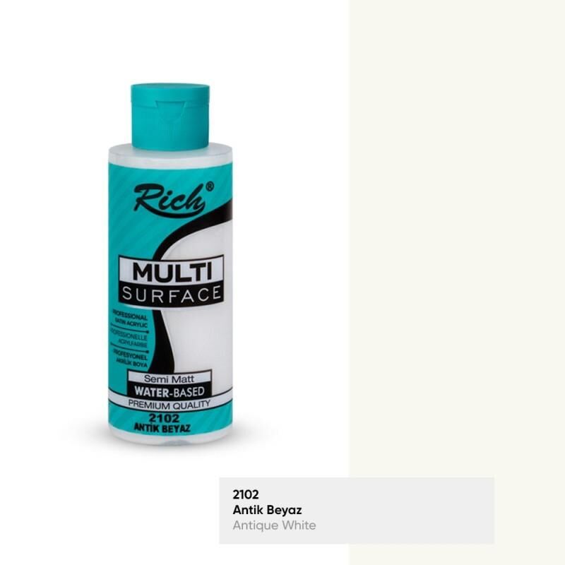 Rich Multi Surface Her Yüzey İçin Akrilik Boya 120 cc. 2102 ANTİK BEYAZ