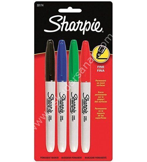 Sharpie Permanent Fine Markör 4'lü Set Klasik Renkler