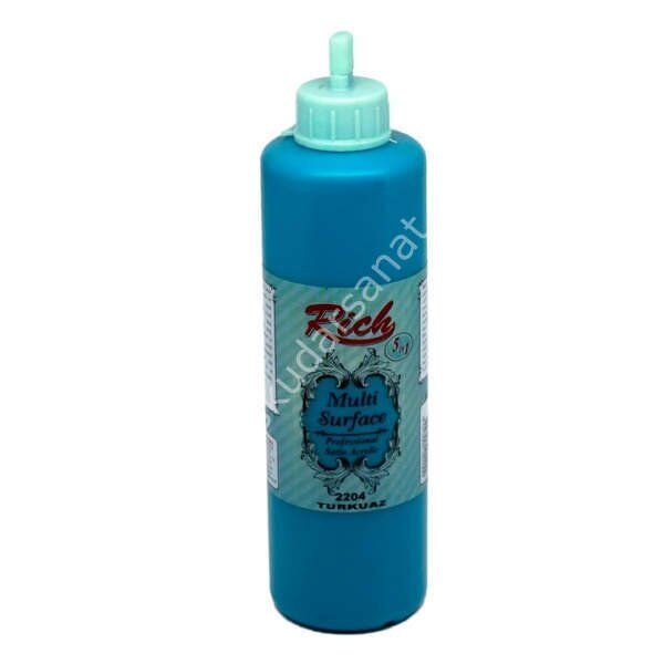 Rich Multi Surface Her Yüzey İçin Akrilik Boya 500 cc. 2204 TURKUAZ