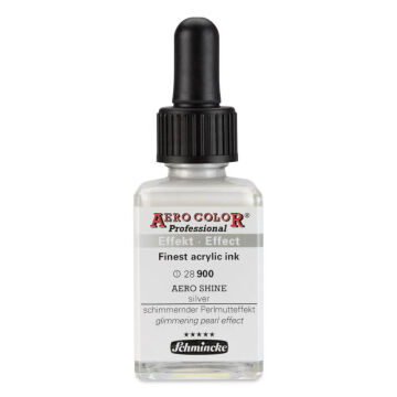 Schmincke Aero Color Profesyonel Akrilik Mürekkep 28 ml Aero Shine Silver 900