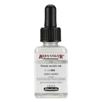 Schmincke Aero Color Profesyonel Akrilik Mürekkep 28 ml Aero Shine Silver 900