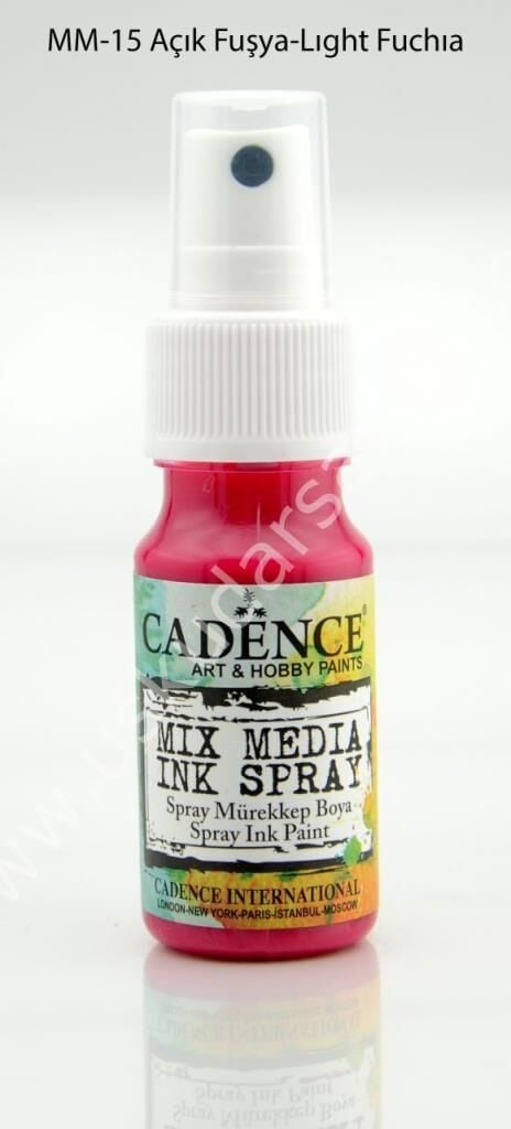 Cadence Mix Media Sprey Boya 25ml MM15 Açık Fuşya