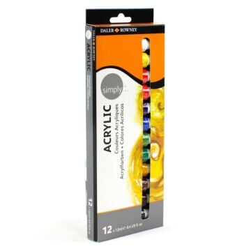 Daler Rowney Simply Akrilik Boya 12'li Set