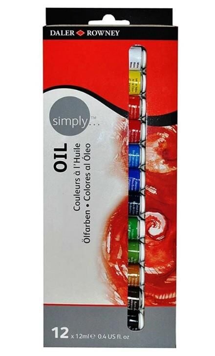 Daler Rowney Simply Yağlı Boya Set 12 Renk