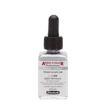 Schmincke Aerocolor Professional Akrilik 28ml şişe 906 Metallic bril. Silver