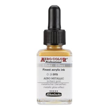 Schmincke Aero Color Profesyonel Akrilik Mürekkep 28 ml Aero Metallic Brilliant Gold 915