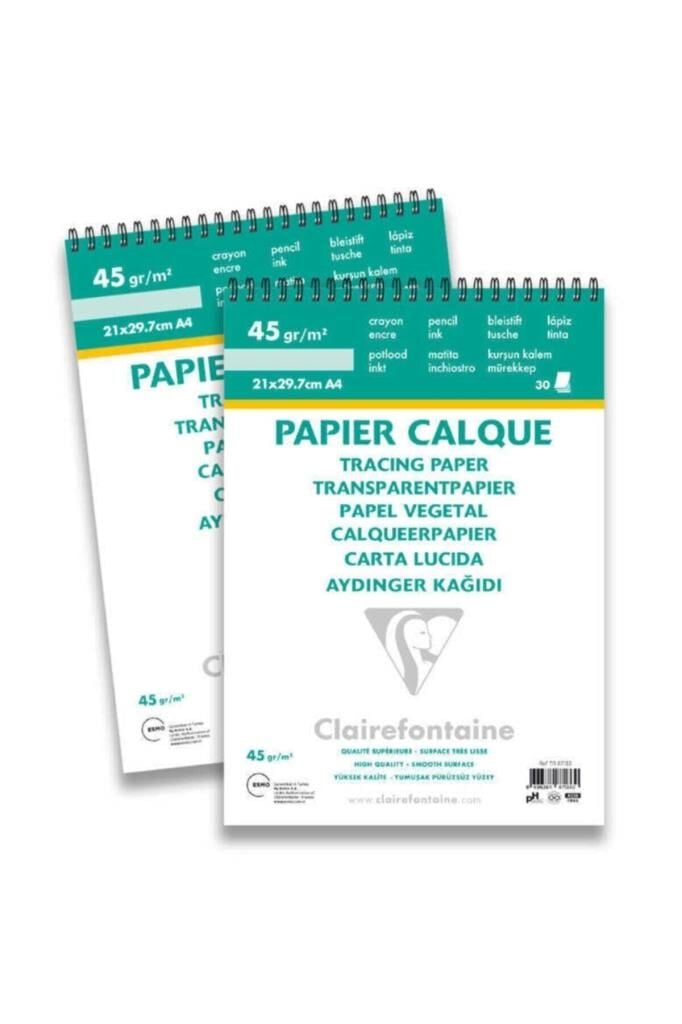 Clairefontaine Eskiz Blok A4 40/45gr 30 Yaprak Üstten Spiralli