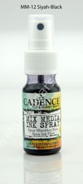 Cadence Mix Media Sprey Boya 25ml MM12 Siyah