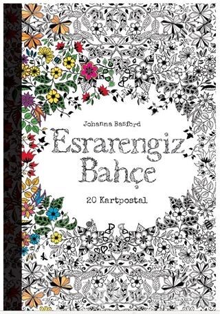 Esrarengiz Bahçe Boyama ve tamamlama Kartpostal 20'li