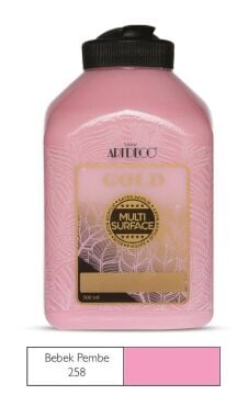 Artdeco Gold Multi Surface Akrilik Boya 500ml 258 Bebek Pembe
