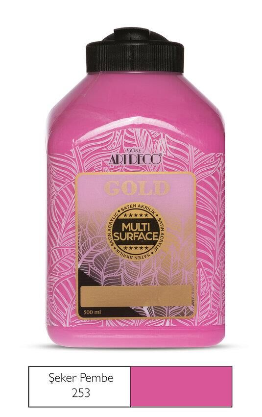 Artdeco Gold Multi Surface Akrilik Boya 500ml 253 Şeker Pembe