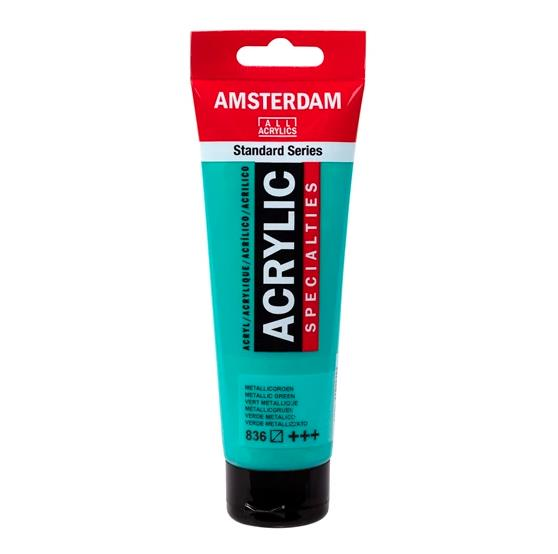 Amsterdam Akrilik Boya 120ml Tüp METALLIC GREEN 836