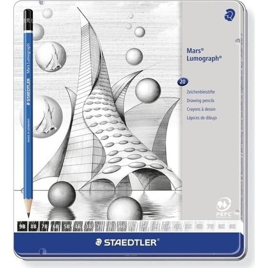 Staedtler Mars Lumograph  Karakalem 20'li Set