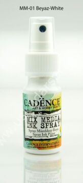 Cadence Mix Media Sprey Boya 25ml MM01 Beyaz