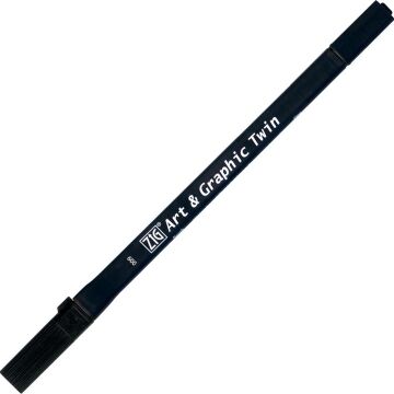 Zig Art & Graphic Twin Marker Çizim Kalemi 9 Black
