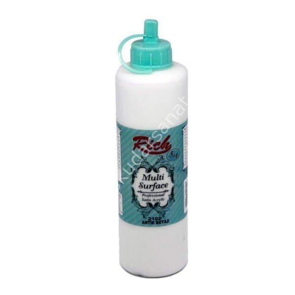 Rich Multi Surface Her Yüzey İçin Akrilik Boya 500 cc. 2102 ANTİK BEYAZ