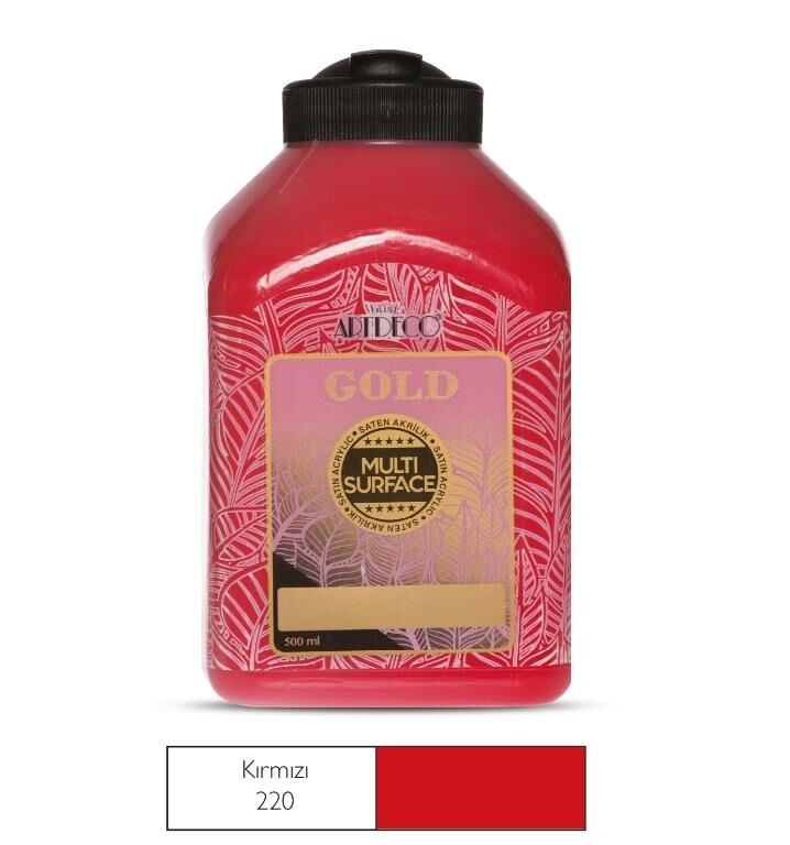 Artdeco Gold Multi Surface Akrilik Boya 500ml 222 Mercan Kırmızı