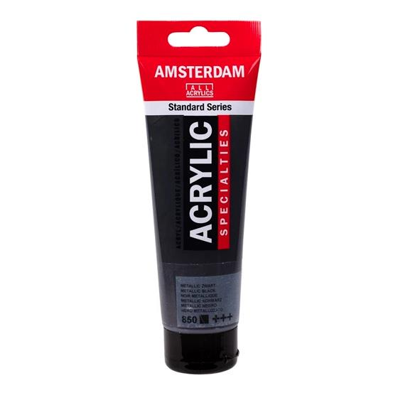 Amsterdam Standart Seri Metalik Akrilik Boya 120 ml Metallic Black 850