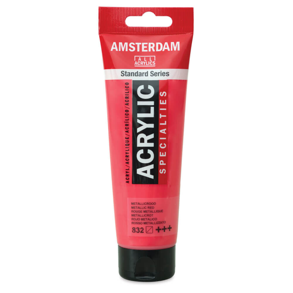 Amsterdam Standart Seri Metalik Akrilik Boya 120 ml Metallic Red 832