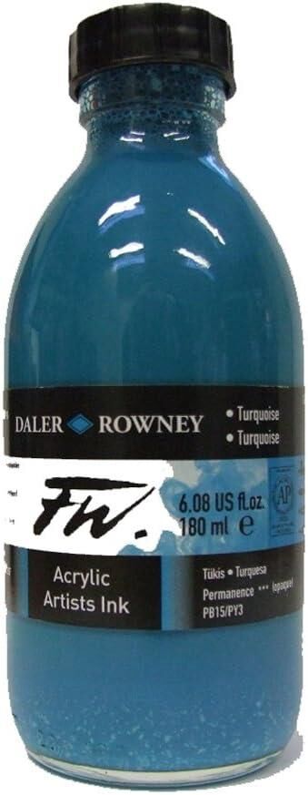 Daler Rowney Fw Acrylic Artist Ink 180ml 145 Turquoise