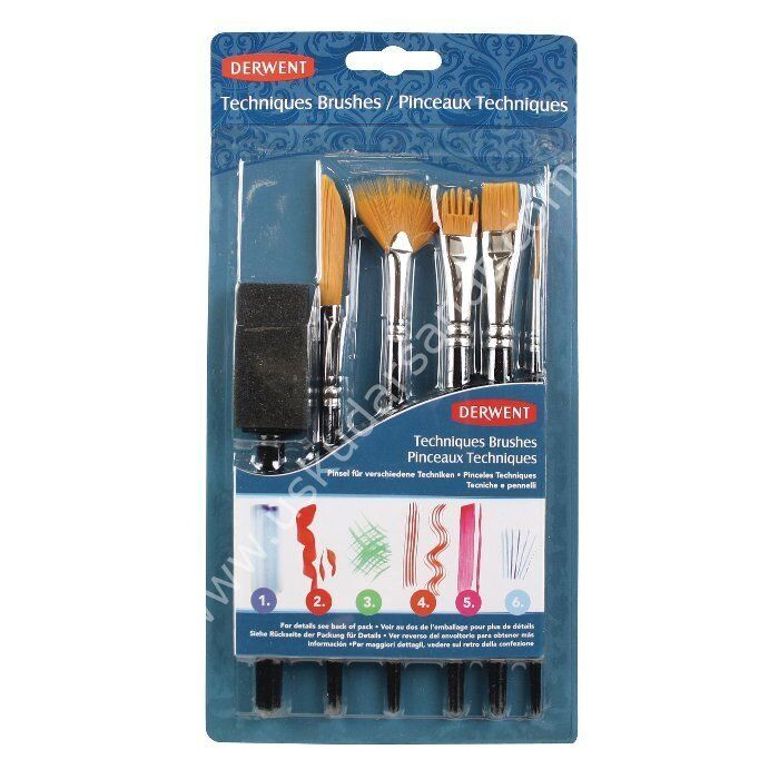 Derwent Teknik Fırça Seti 6lı