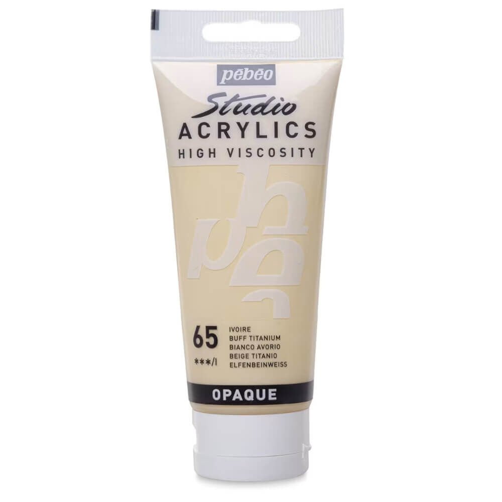 Pebeo Studio Yüksek Viskoziteli Akrilik Boya 100 ml Buff Titanium 65
