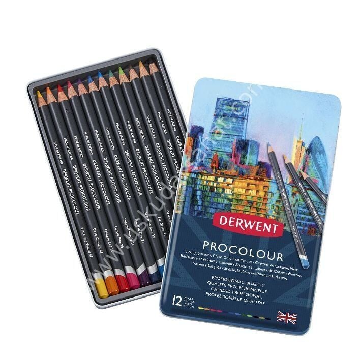 Derwent Procolour Boya Kalemi 12 Renk