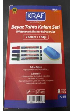 KRAF Beyaz Tahta Kalemi& Silgi Set 8 Li 778g