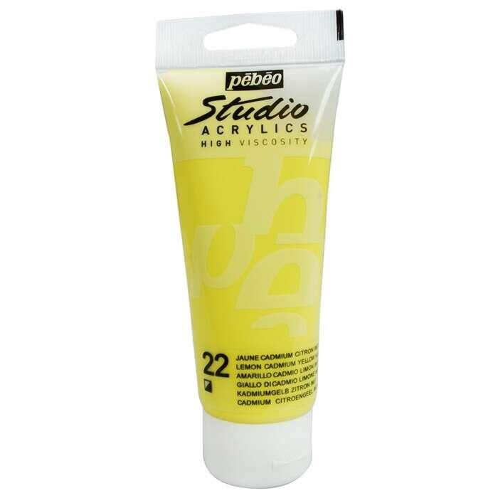 Pebeo Studio Akrilik Boya 100ml Tüp 22 Lemon Cadmium Yellow