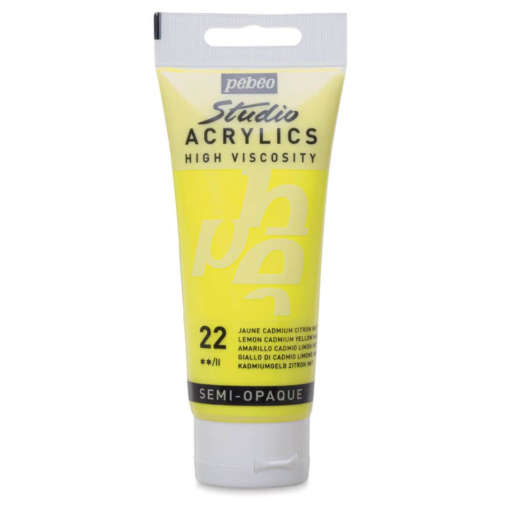 Pebeo Studio Yüksek Viskoziteli Akrilik Boya 100 ml Lemon Cadmium Yellow 22