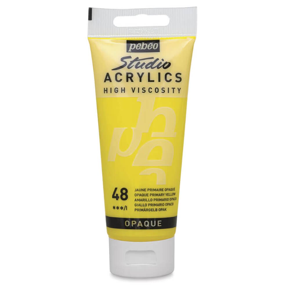 Pebeo Studio Yüksek Viskoziteli Akrilik Boya 100 ml Primary Yellow 48