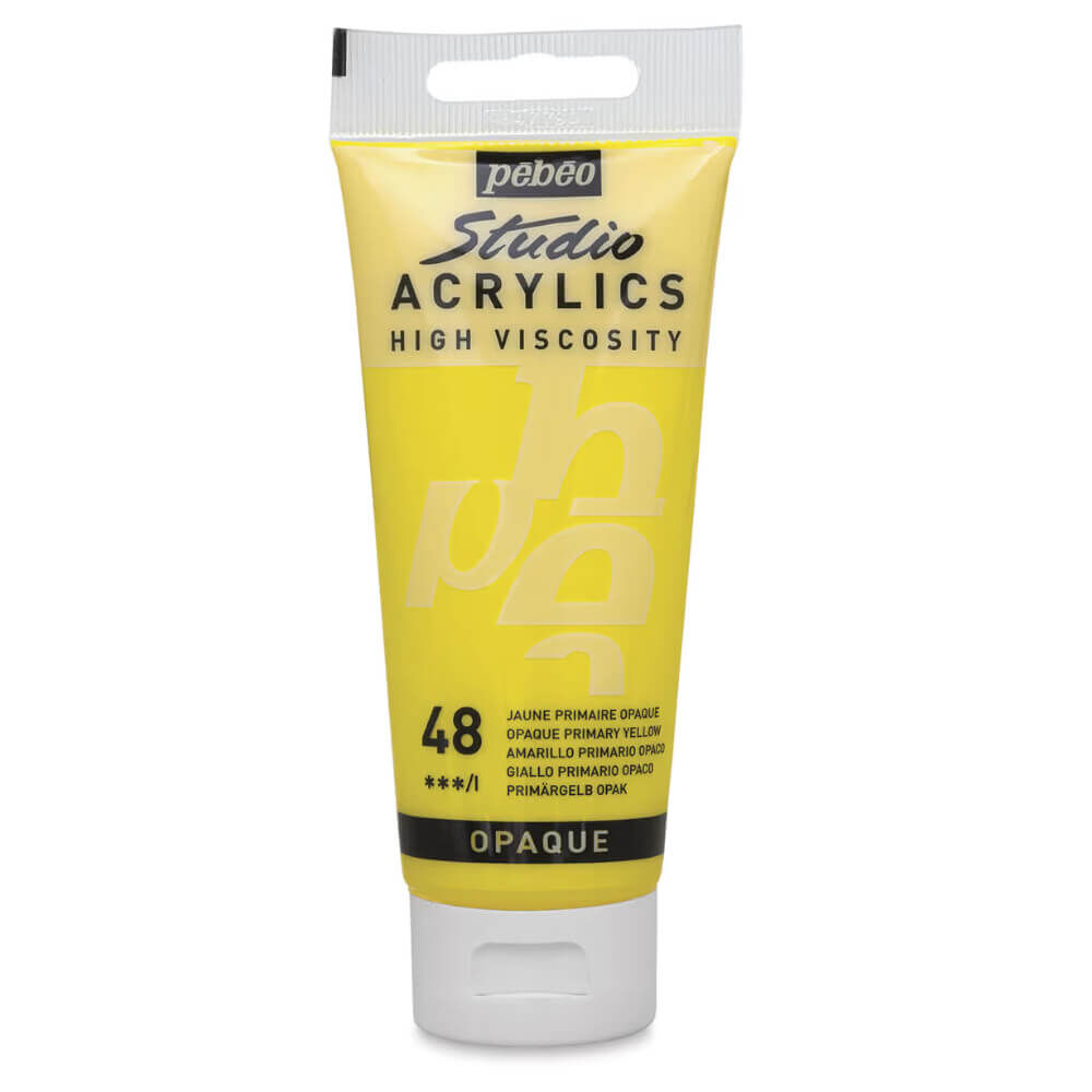 Pebeo Studio Yüksek Viskoziteli Akrilik Boya 100 ml Primary Yellow 48