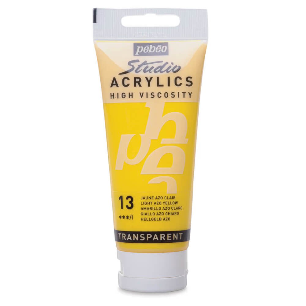 Pebeo Studio Yüksek Viskoziteli Akrilik Boya 100 ml Light Azo Yellow 13