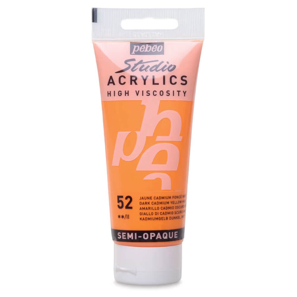 Pebeo Studio Yüksek Viskoziteli Akrilik Boya 100 ml Dark Cadmium Yellow Hue 52