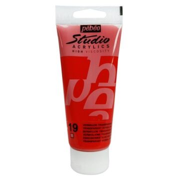 Pebeo Studio Akrilik Boya 100ml Tüp 19 Transparent Vermilion
