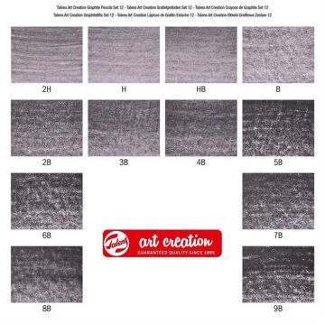 Talens Art Creation Graphite Pencils Dereceli Çizim Seti 12 li