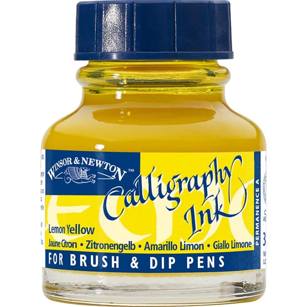 Winsor & Newton Kaligrafi Mürekkebi 30 ml Lemon Yellow 345